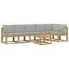 vidaXL Set di divani da esterno 7 pcs Bianco e Grigio Chiaro