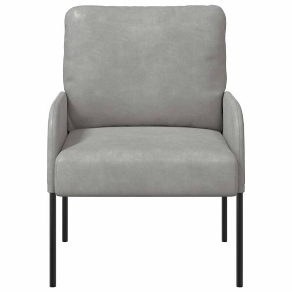 vidaXL Divani con cuscino 55cm Grigio chiaro Legno compensato