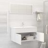 vidaXL Set Mobili da Bagno Bianco in Truciolato