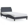 vidaXL Giroletto Dover Grigio Scuro 100x200 cm Velluto