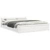 vidaXL Giroletto Bianco in Legno Massello 150x200 cm King Size