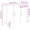 vidaXL Credenza Nera 90x34x80 cm in Legno Multistrato