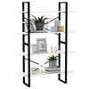 vidaXL Libreria a 4 Ripiani Bianca 100x30x140 cm in Legno Multistrato