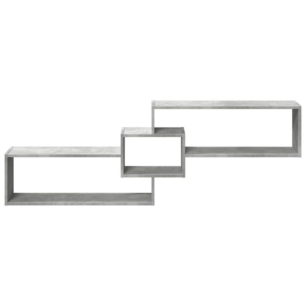 vidaXL Mobile a Parete 158x18x53cm Grigio Cemento in Legno Multistrato