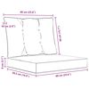 vidaXL Cuscino per divano da esterno 2 pcs Beige Poliestere