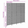 vidaXL Divider per stanze Marrone 195 x 180 cm polyrattan