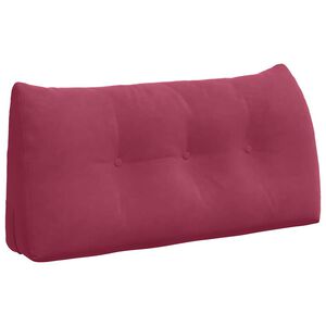 vidaXL Cuscino per Schiena Rosso Vino 100 x 24 x 50 cm Velluto