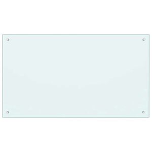 vidaXL Paraschizzi per Cucina Bianco 100x60 cm in Vetro Temperato