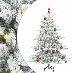 vidaXL Albero di Natale Artificiale con Rami Pieghevoli Bianco 150 cm