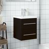 vidaXL Mobile da Bagno con Lavabo Integrato Nero