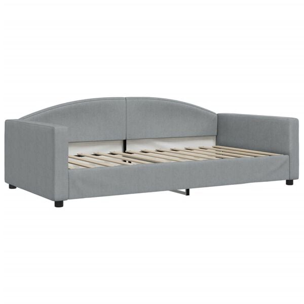 vidaXL Letto da Giorno Grigio Chiaro 100x200 cm in Tessuto