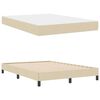 vidaXL Letto a molle con materasso Crema 140 x 200 cm Tessuto