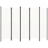vidaXL Paravento a 5 Pannelli Bianco 250x180 cm