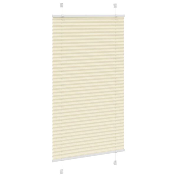 vidaXL Tenda Plissettata Crema 70x150 cm Larghezza Tessuto 69,4 cm