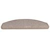 vidaXL Tappetini per scale 15 pz 65x24x4 cm Marrone chiaro Semicircolari Grandi