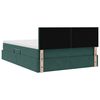 vidaXL Letto con contenitore e LED Verde Scuro 140 x 190 cm Velluto