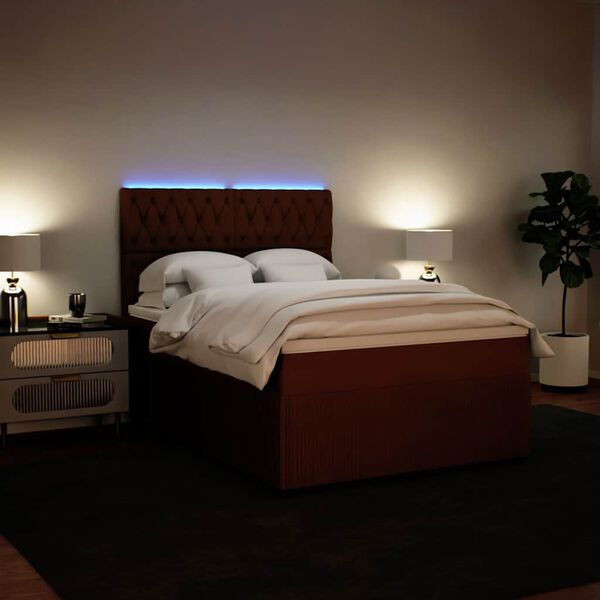 vidaXL Giroletto a Molle con Materasso Rosa 140x200 cm in Velluto