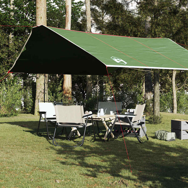 vidaXL Telone da Campeggio Verde 420x440 cm Impermeabile