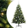vidaXL Albero di Natale Artificiale Pieghevole 150 LED Verde 150 cm
