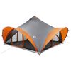 vidaXL Tenda Tipi 18.0 persona Grigio e arancione Poliestere e Acciaio