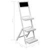 vidaXL Espositore con Lavagna Bianco 42x40x120 cm in Legno