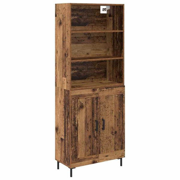 vidaXL Credenza Legno vecchio 69,5 x 34 x 180 cm Legno multistrato