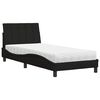 vidaXL Letto con Materasso Hanko Nero 90x200 cm in Tessuto