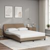 vidaXL Letto con Materasso Dover Cappuccino 140x200cm Similpelle