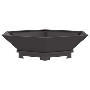 vidaXL Focolare Nero 100 x 100 x 28 cm Acciaio