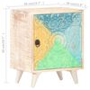 vidaXL Comodino Intagliato 40x30x50 cm in Legno Massello di Acacia