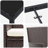 vidaXL Set da Pranzo per Giardino con cuscino 7 pcs Marrone polyrattan