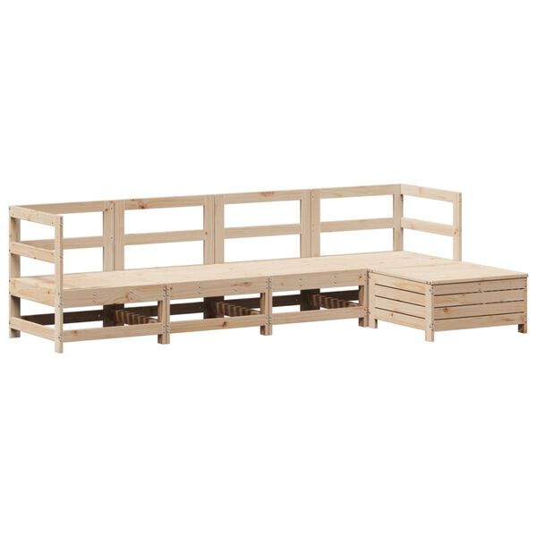 vidaXL Set Divani da Giardino 5 pz in Legno Massello di Pino