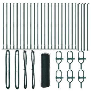 vidaXL Palo della recinzione Verde