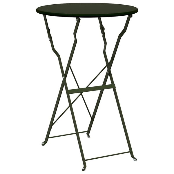vidaXL Tavolo da bistrot Verde scuro &Oslash;50x71 cm