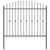 vidaXL Recinzione a punte ASTEN 200 x 200 cm Nero