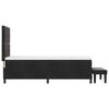 vidaXL Letto a molle con materasso Nero 80 x 200 cm Velluto