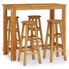 vidaXL Set da Bar da Giardino 5 pz in Legno Massello di Acacia