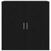 vidaXL Credenza Rovere Nero 79 x 38 x 80 cm Legno multistrato