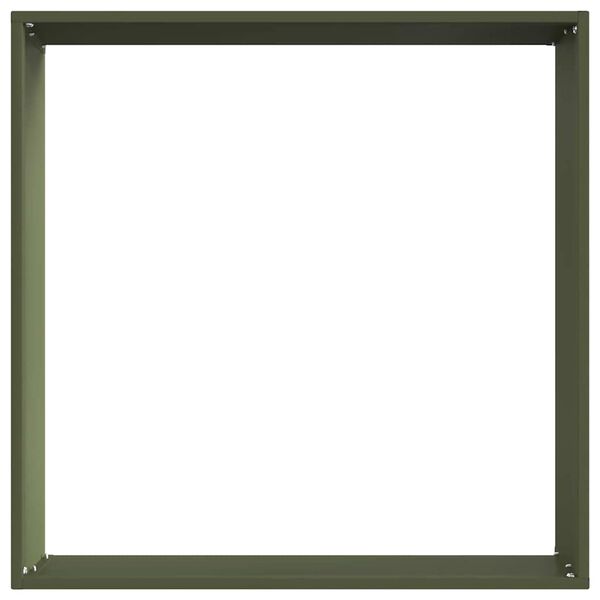 vidaXL Bordura per Prato Oliver verde 50 x 50 x 13 cm Acciaio