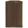 vidaXL Mensole Cubo Muro 2pz Rovere Marrone 60x15x23 cm in Multistrato