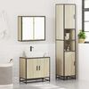 vidaXL Set Mobili da Bagno 3 pz Rovere Sonoma in Legno Multistrato