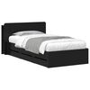 vidaXL Struttura del letto con stoccaggio e testata Nero 90 x 190 cm