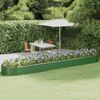 vidaXL Letto Giardino Acciaio Zincato 507x100x36 cm Verde