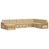 vidaXL Set di divani da esterno 8 pz Bianco e Beige