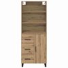vidaXL Credenza con cassetto Rovere artigianale 69,5 x 34 x 180 cm