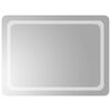 vidaXL Specchio da bagno LED Trasparente 80 x 60 cm vetro temperato