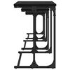 vidaXL Tavolo da caff&egrave; nesting 3 pcs Rovere nero Legno multistrato