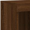 vidaXL Credenza con Luci LED Rovere Marrone 81x37x100 cm