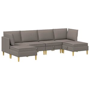 vidaXL Set di divani modulari con spazio di archiviazione 6 pcs