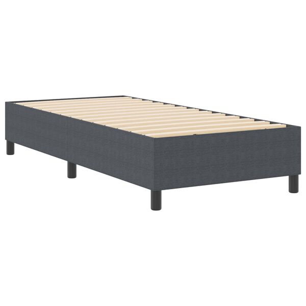 vidaXL Struttura letto piattaforma Grigio scuro 90 x 200 cm Tessuto